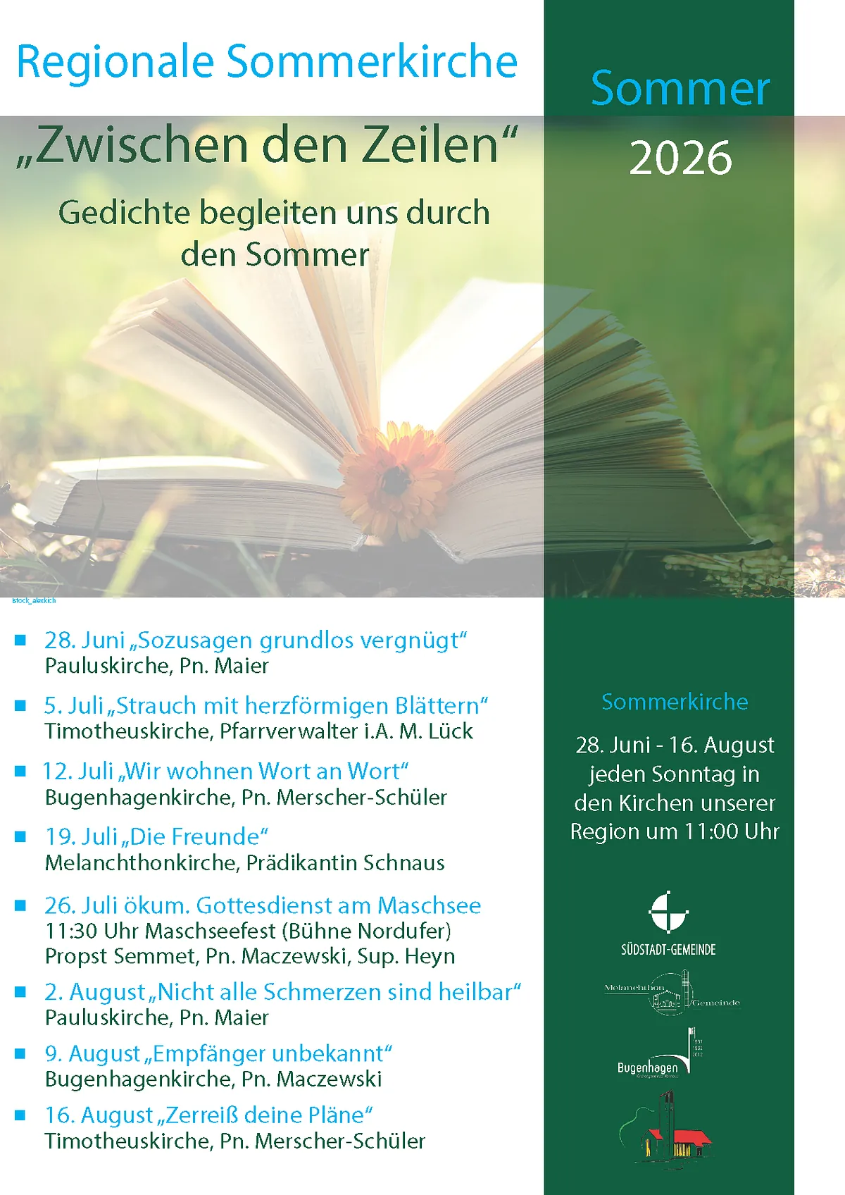 Plakat regionale Sommerkirche Südstadt-Gemeinde Hannover